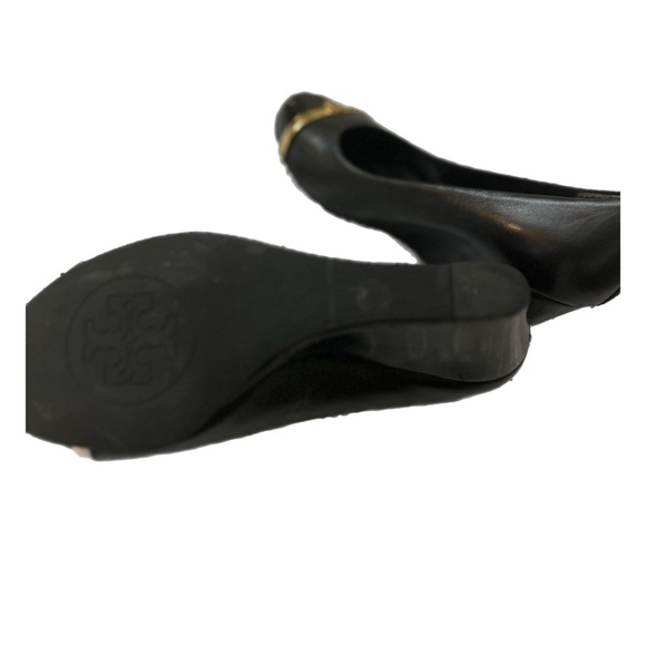 Tory Burch Black and Gold Heels - Picture 8 of 9